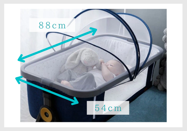 新生児～乳児のベビーベッドのサイズ